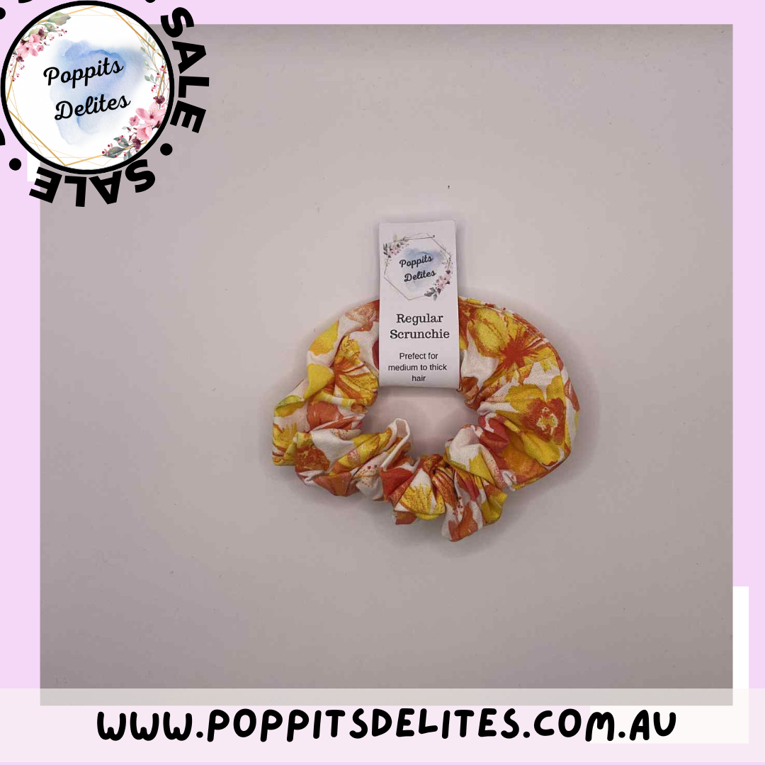 Yellow Flower Scrunchie