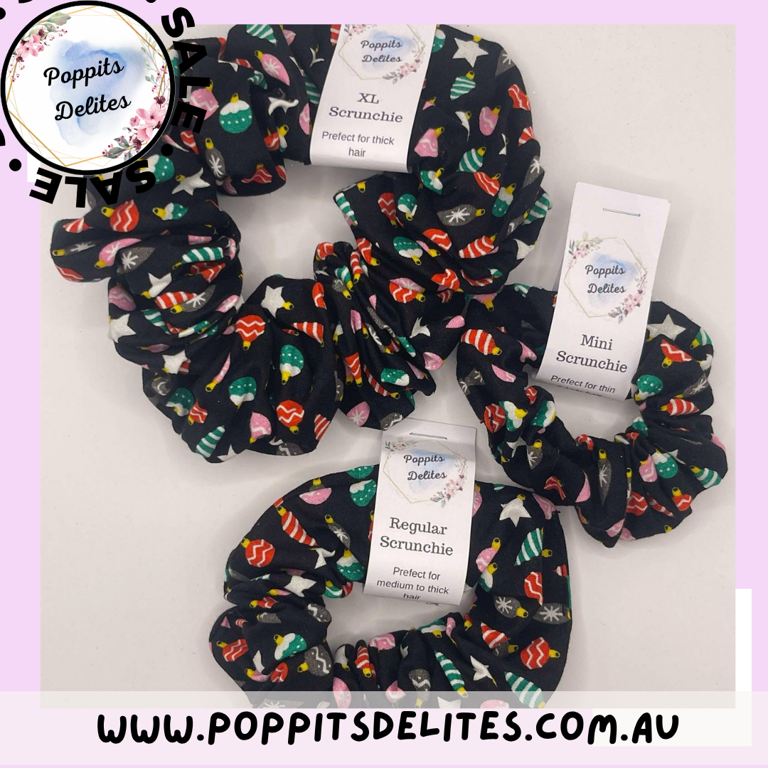 Christmas Baubles Scrunchie