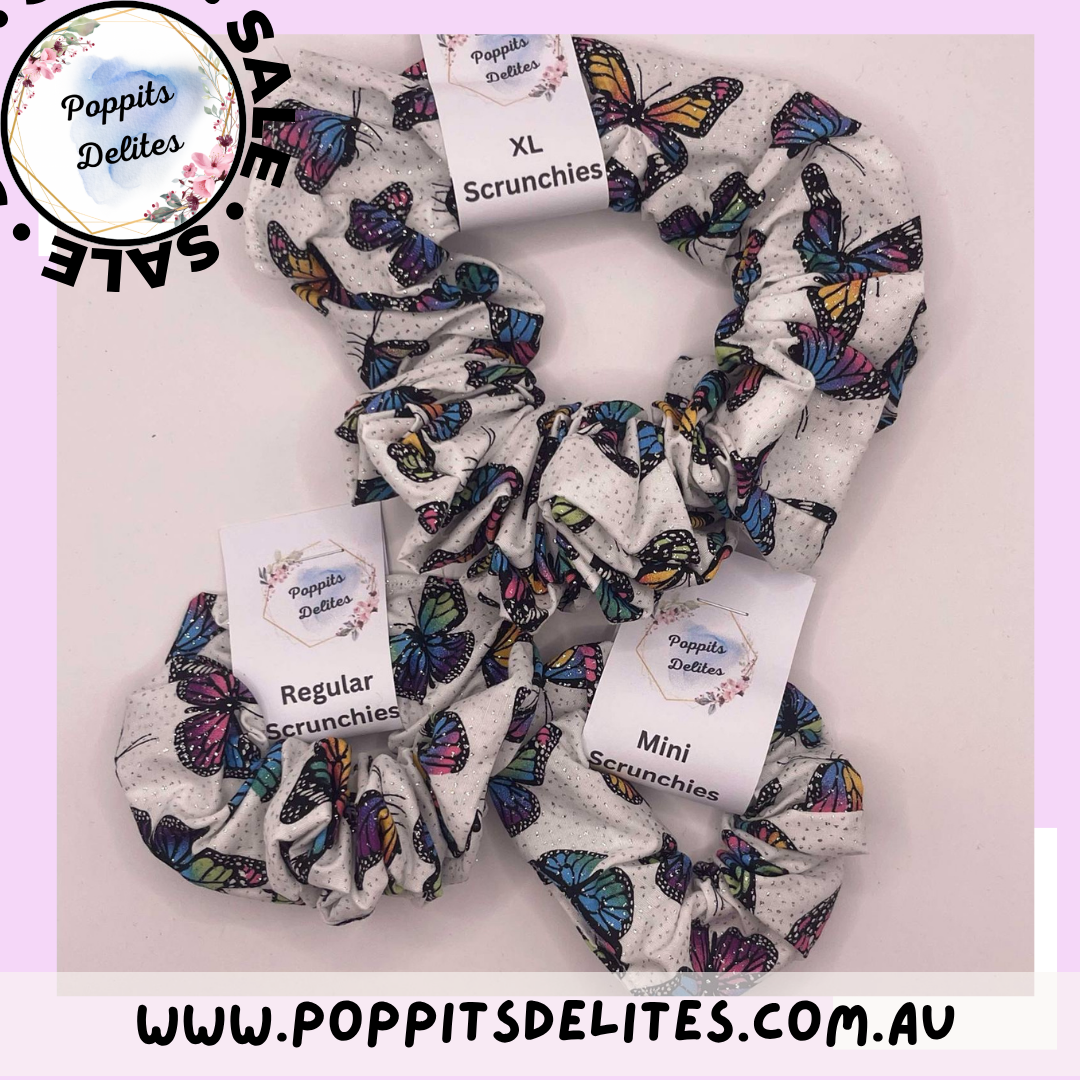 Glitter Butterfly Scrunchie