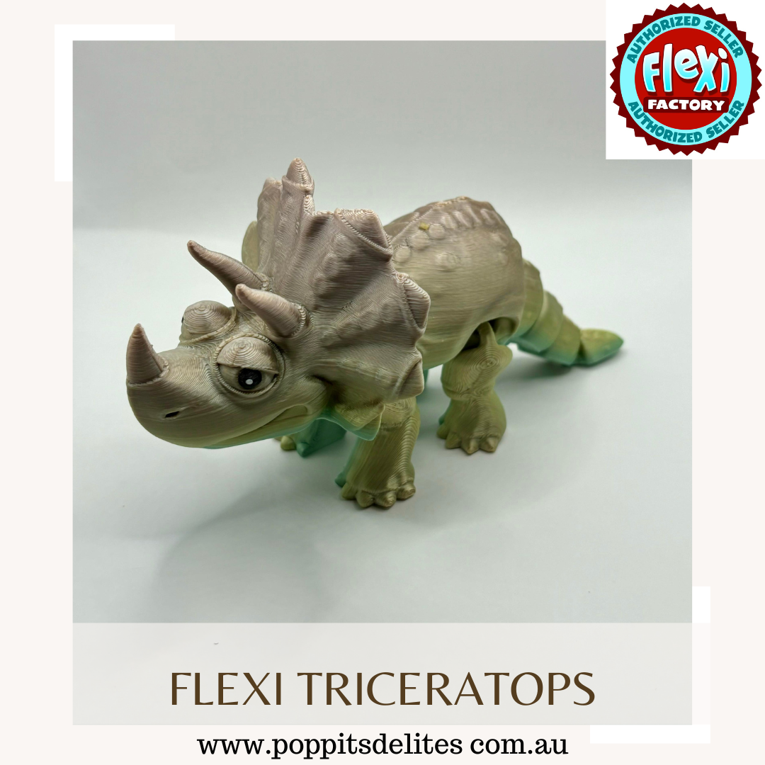 Flexi Triceratops - Poppits Delites offering some amazing products for both yourself and gifts for others.