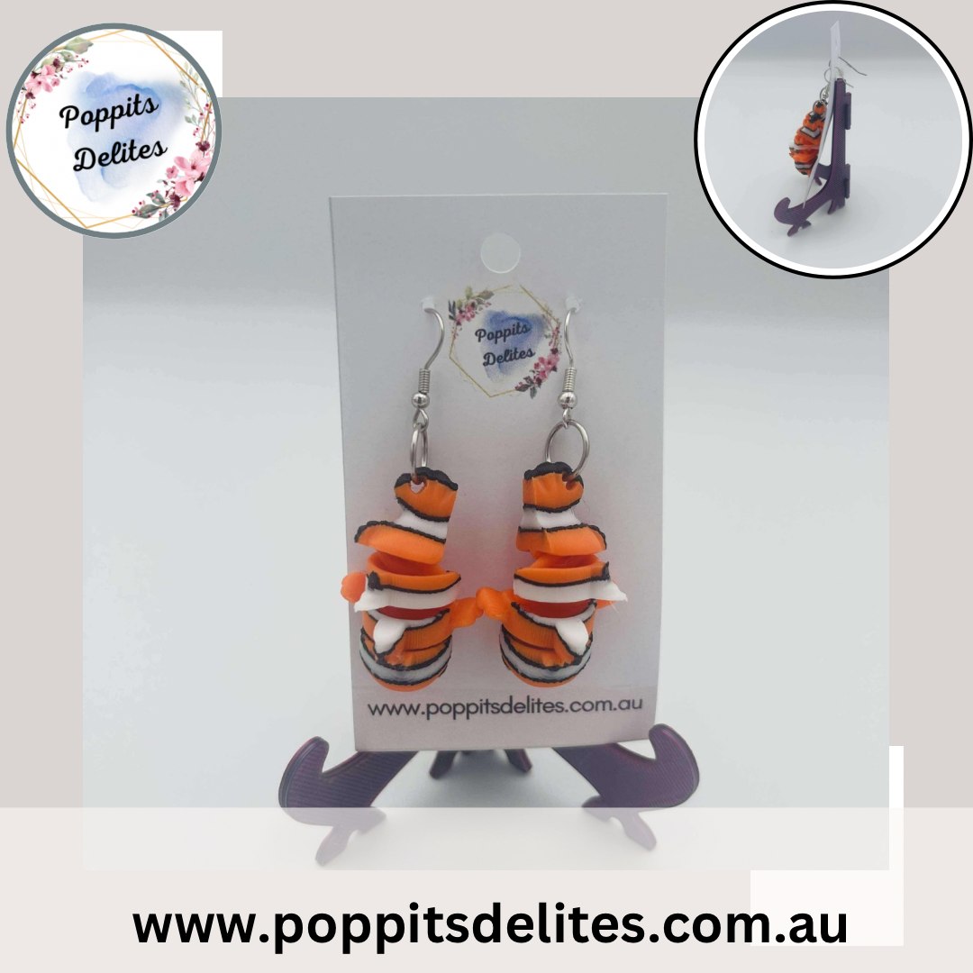 Clown Fish Earrings - Poppits Delites