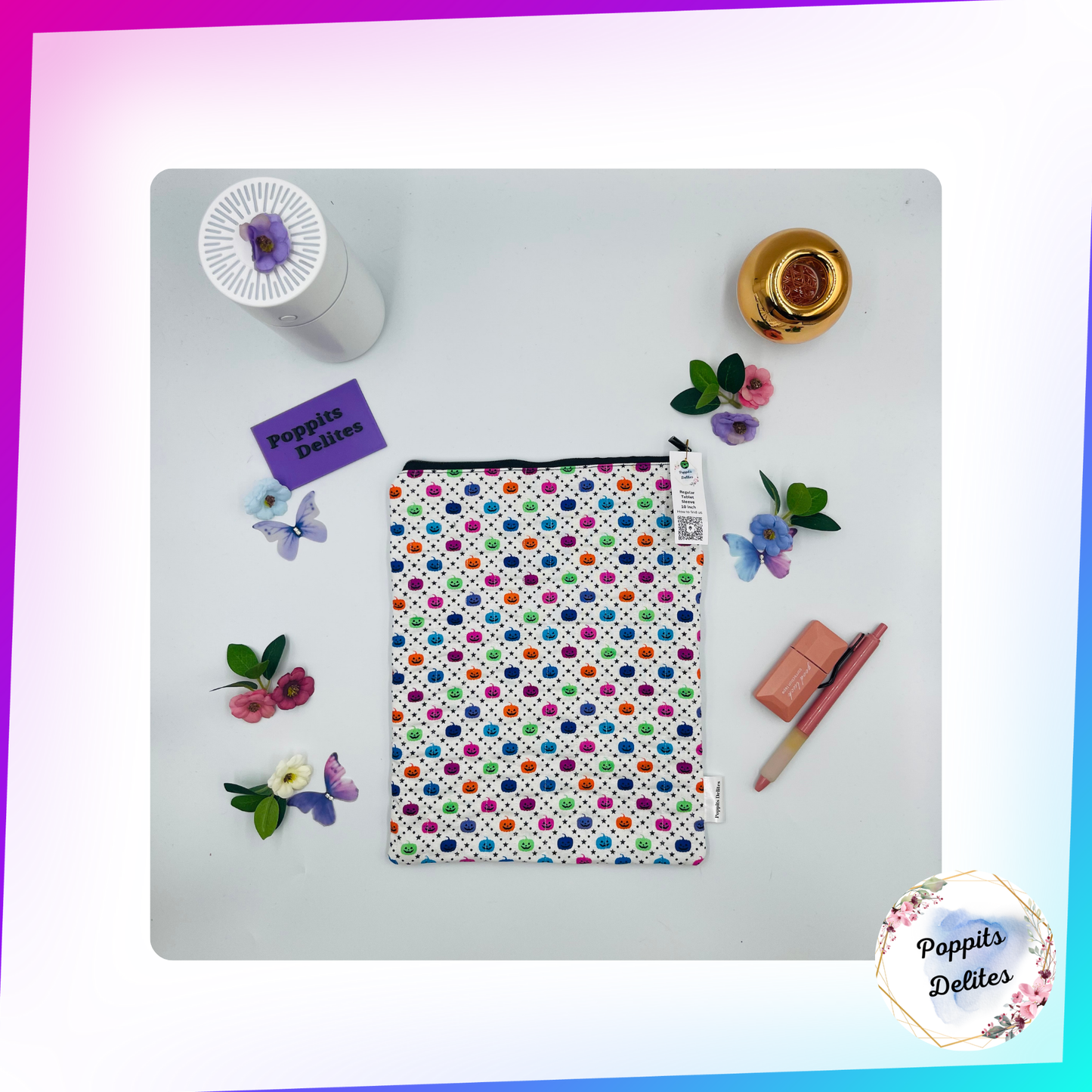 Rainbow Pumpkin Tablet Sleeve