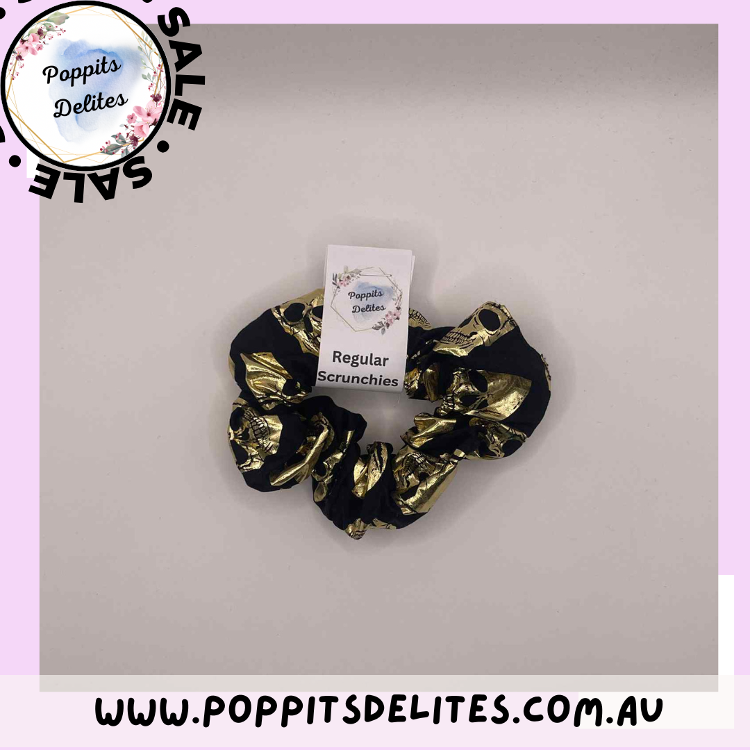 Golden Skull Scrunchie