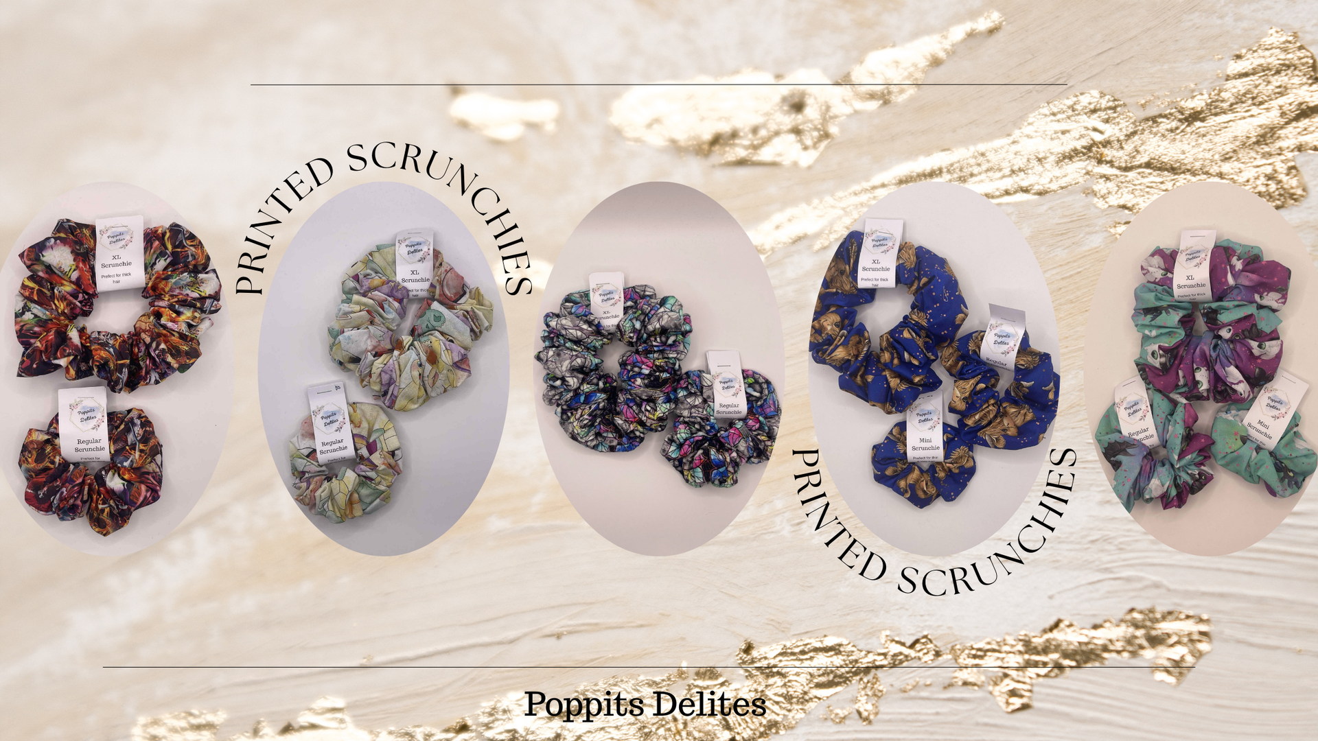 Printed Scrunchies