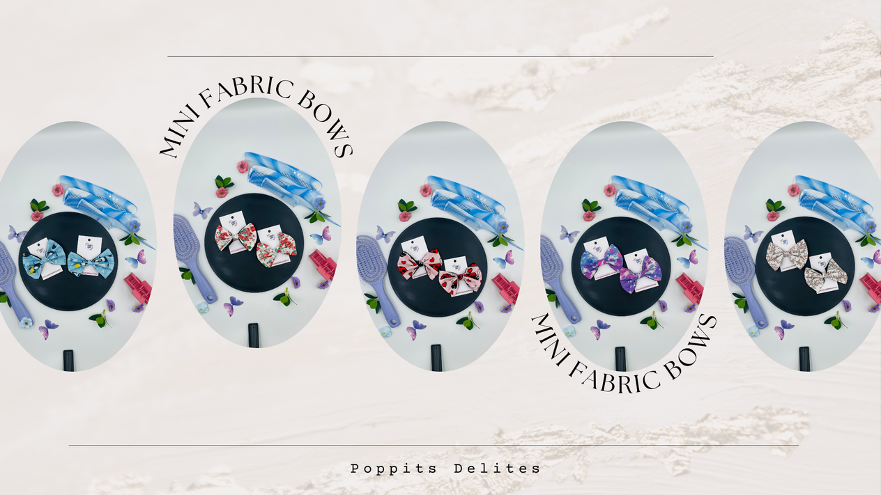 Mini Fabric Hair Bow
