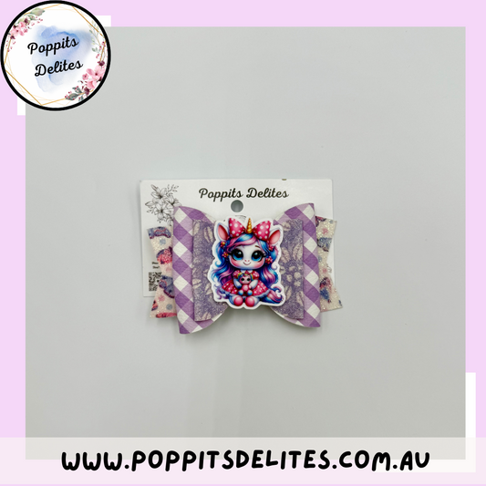 Princess Unicorn Hair Bow - Poppits Delites
