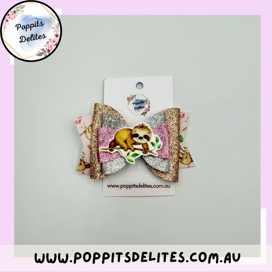 Sloth Hair Bow - Poppits Delites