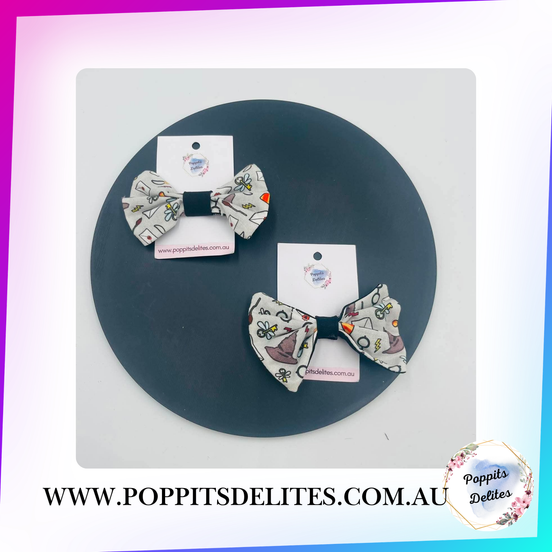 HP Mini Fabric Hair Bow - Poppits Delites