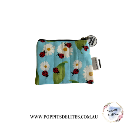 Ladybug Flower Coin Purses
