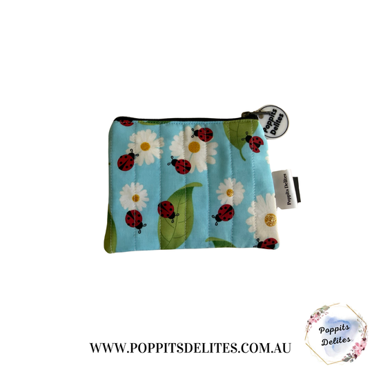 Ladybug Flower Coin Purses