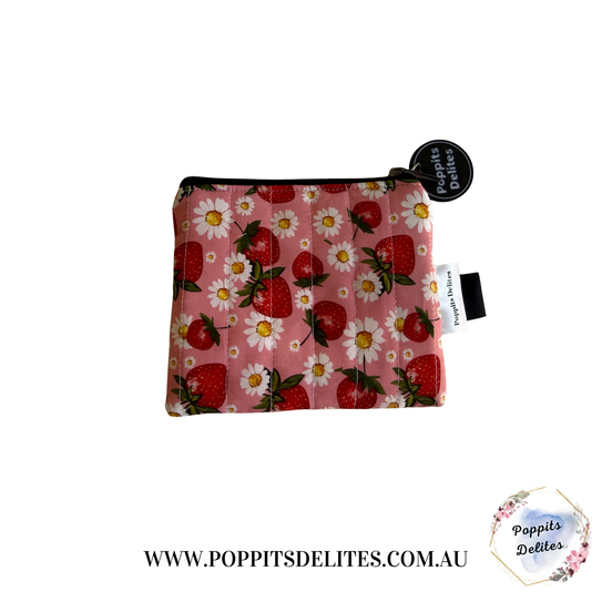 Strawberry Flower Coin Purses