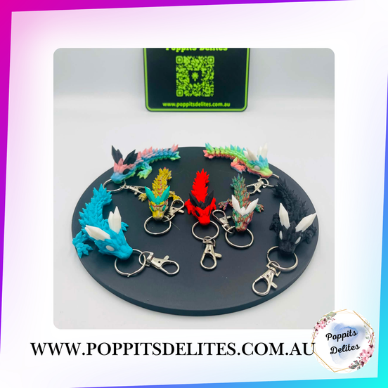 Crystal Dragon Keychain - Poppits Delites