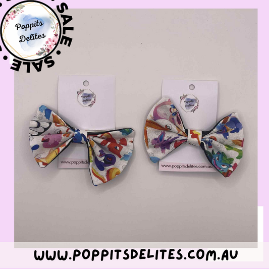 Pocket Monster Fabric Hair Bow - Poppits Delites