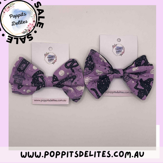 Witchy Fabric Hair Bow - Poppits Delites