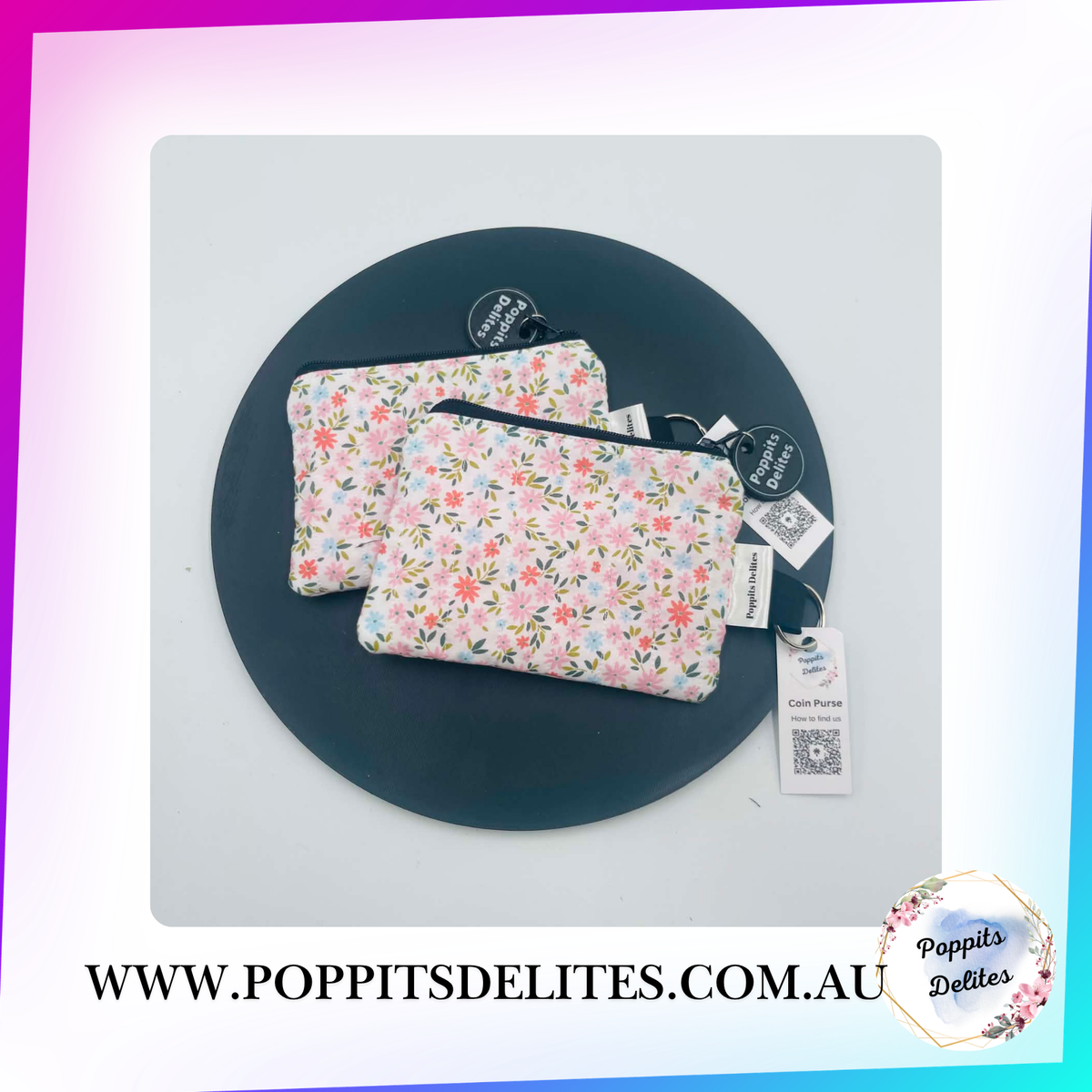 Flower Field Coin Purses - Poppits Delites