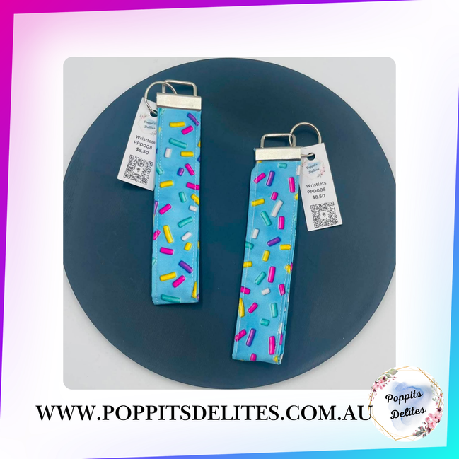 Blue Sprinkles Wristlet - Poppits Delites
