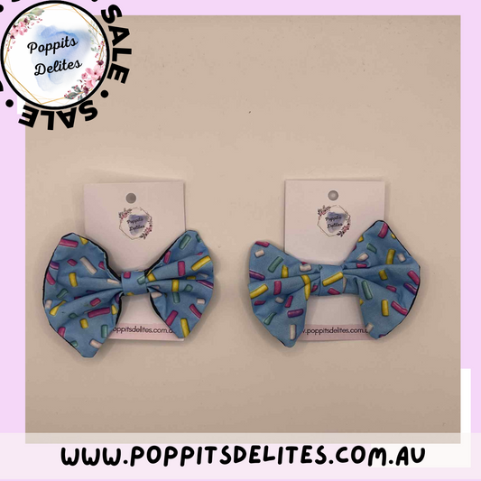 Sprinkles Fabric Hair Bow - Poppits Delites