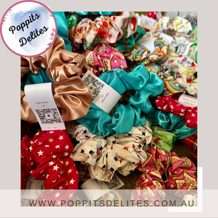 $2 regular clearance scrunchies - Poppits Delites offering some amazing products for both yourself and gifts for others.