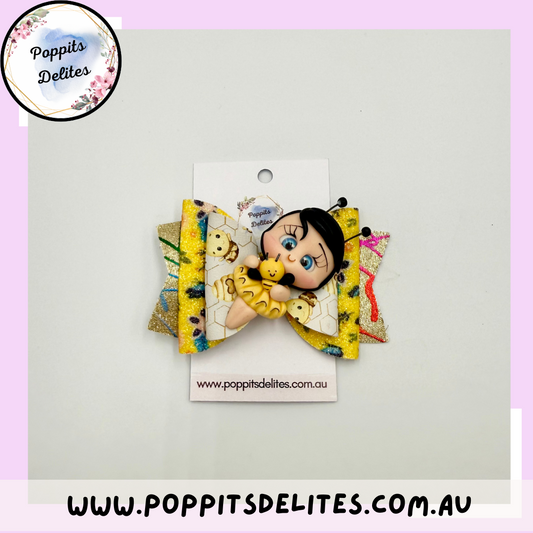 Bee Girl Hair Bow - Poppits Delites