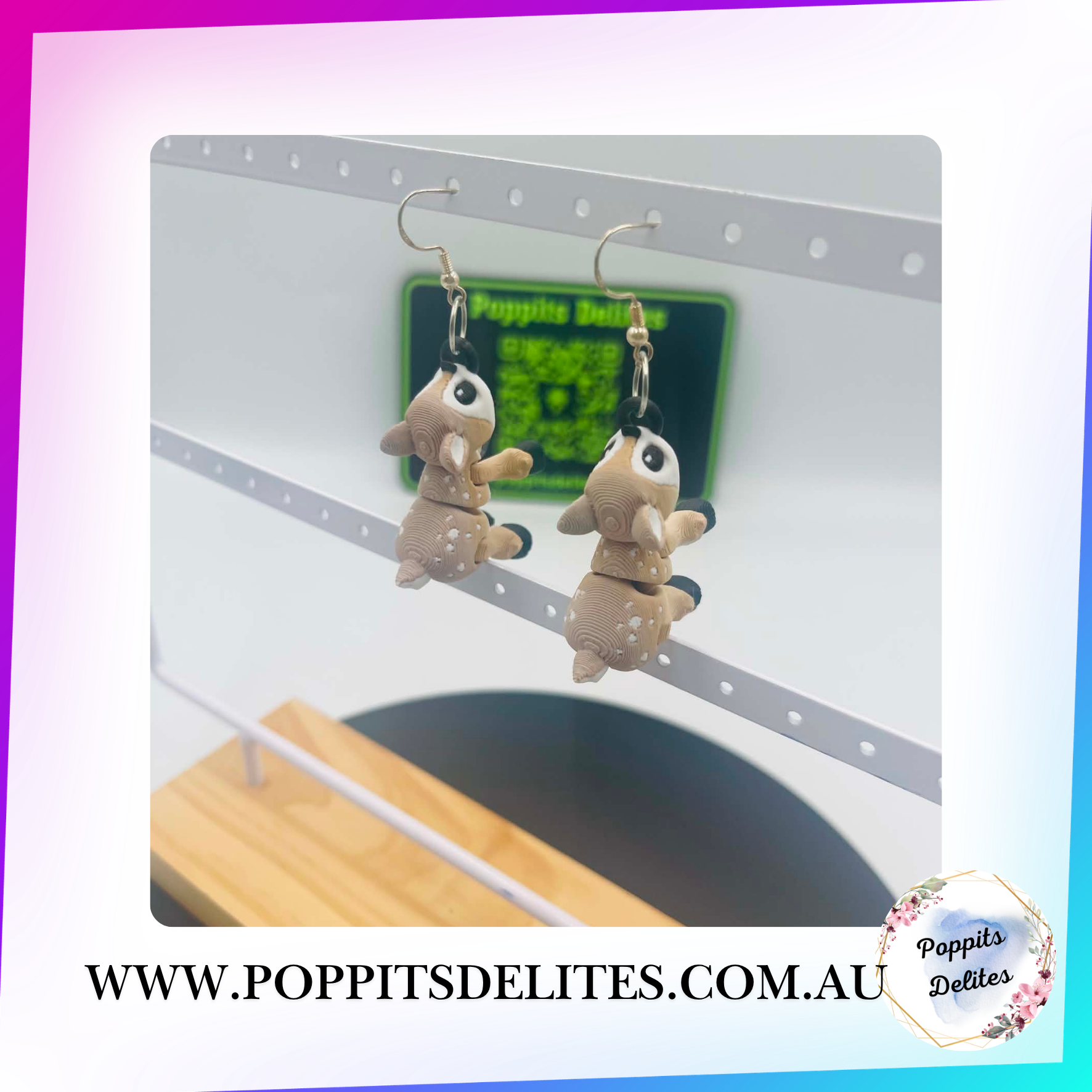 Deer Earrings - Poppits Delites