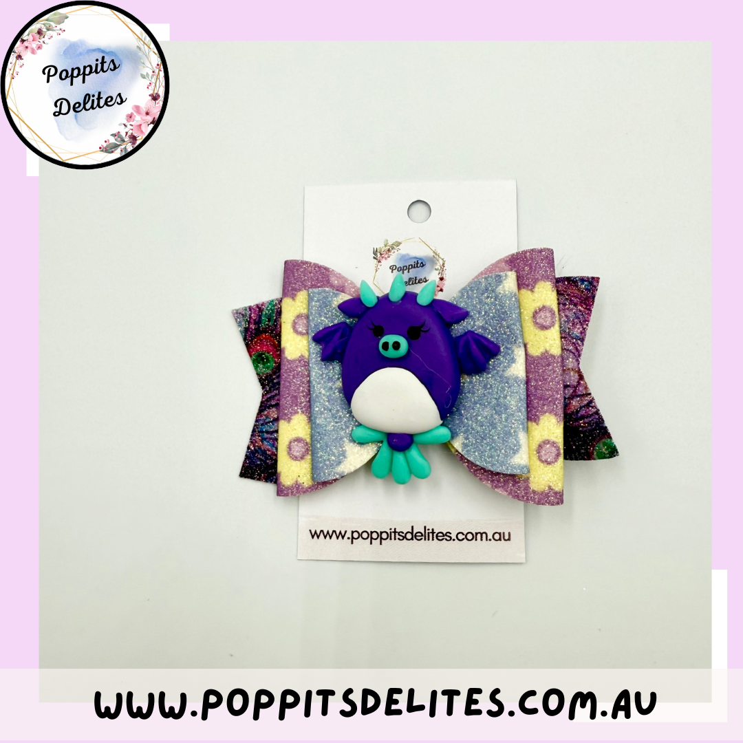 Dragon Girl Hair Bow - Poppits Delites