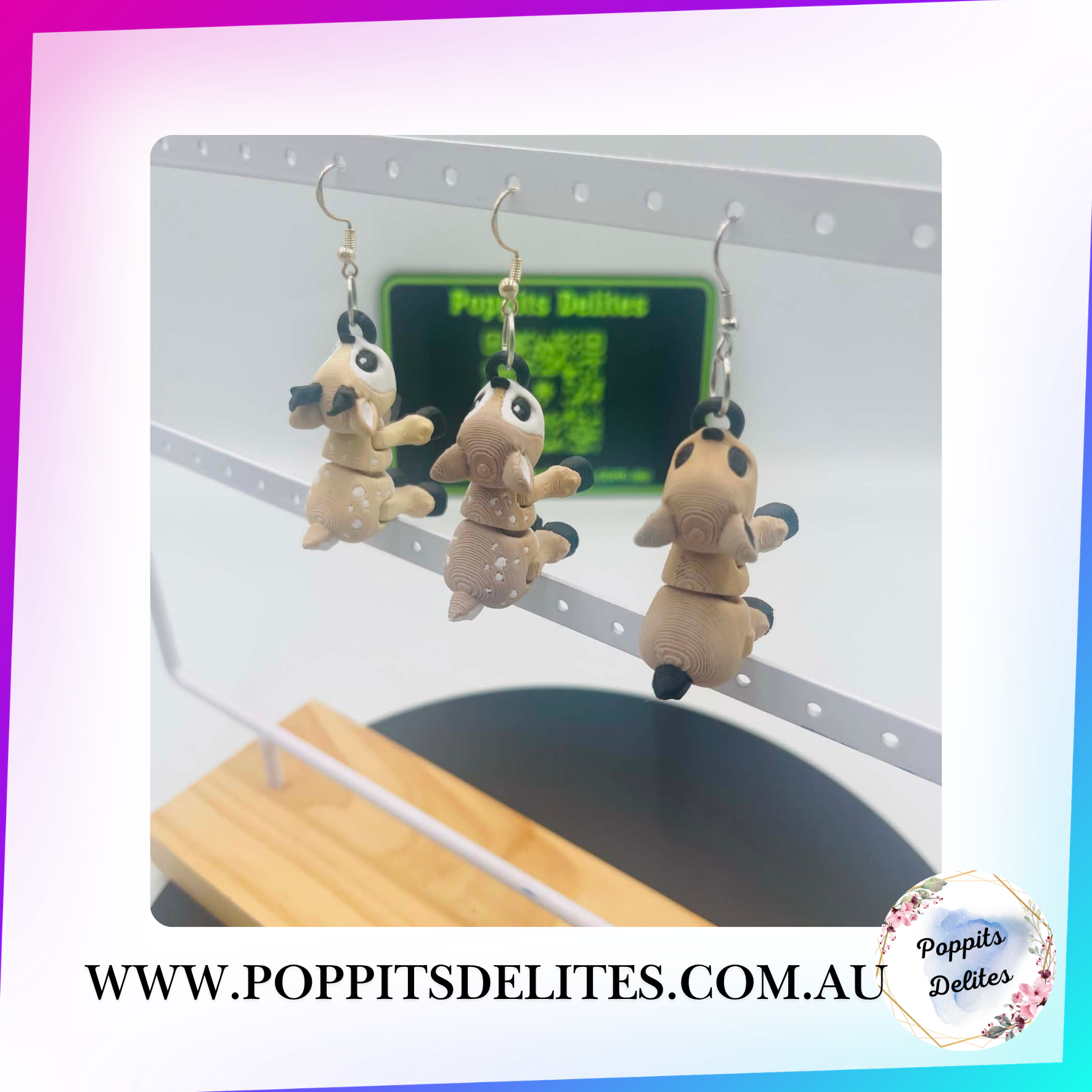 Deer Earrings - Poppits Delites