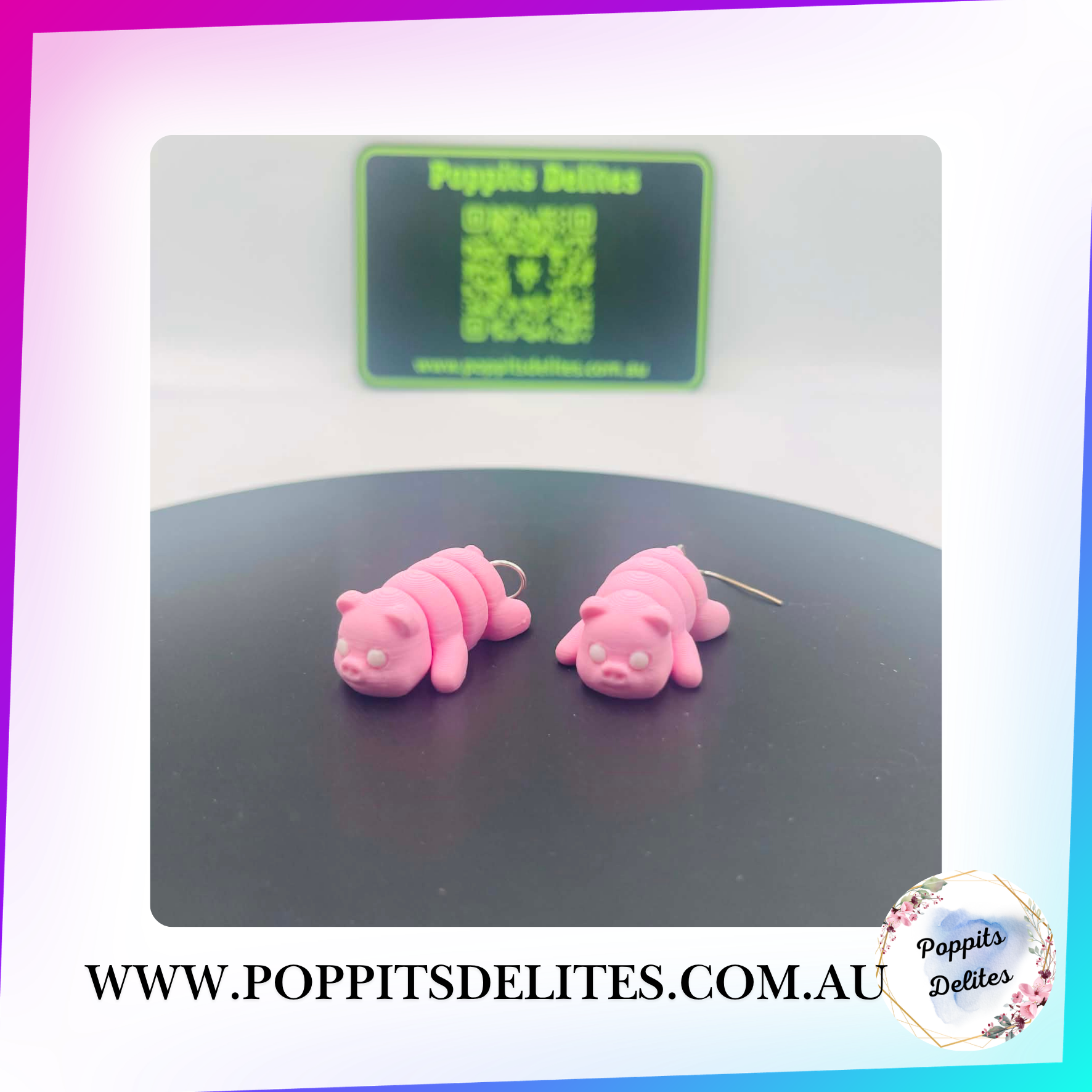 Pig Earrings - Poppits Delites