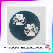 Glitter Butterfly Mini Fabric Hair Bow - Poppits Delites