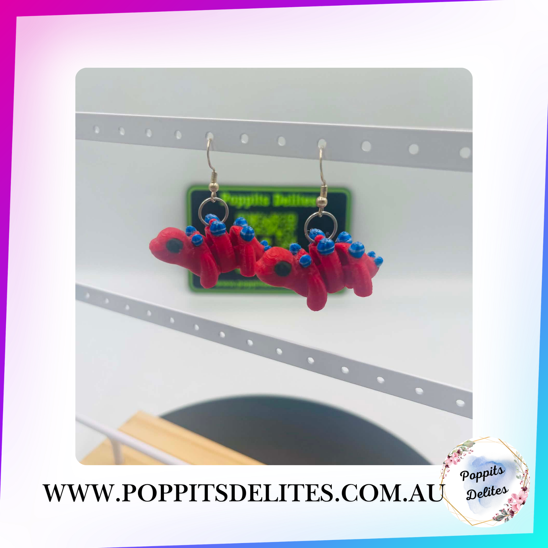 Stegosaurs Earrings - Poppits Delites