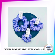 Lilac Satin Scrunchie - Poppits Delites