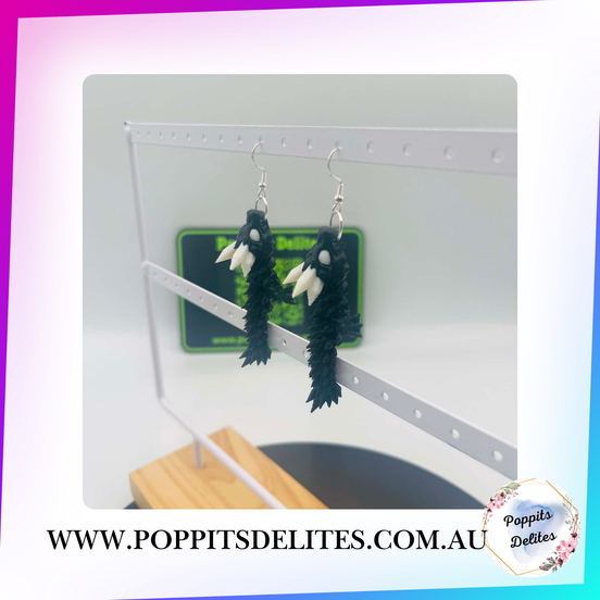 Crystal Dragon Earrings - Poppits Delites