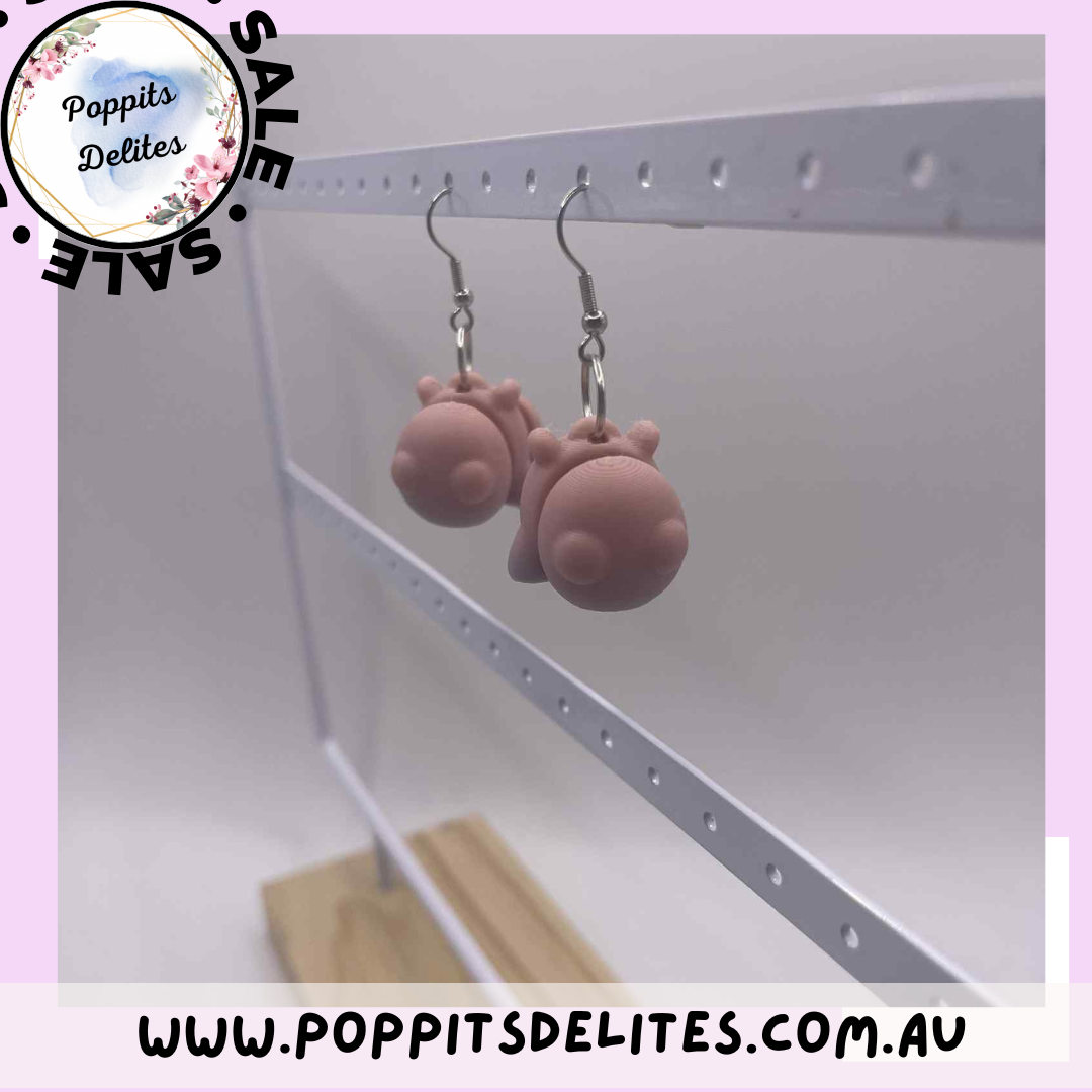Pink Bee Earrings