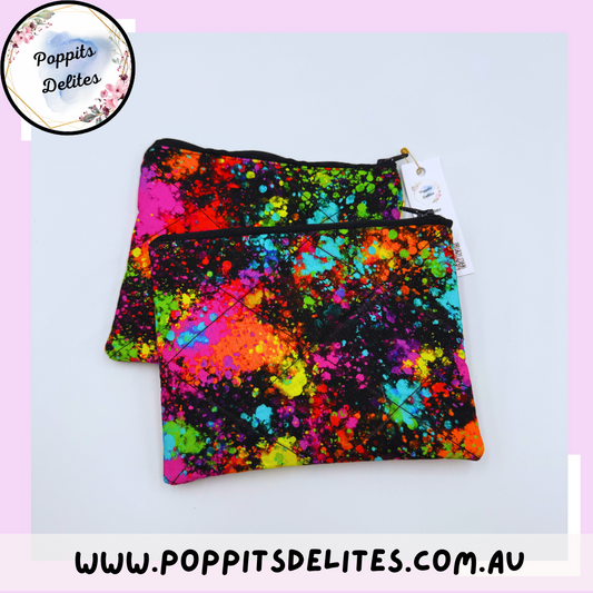 Paint Slat Zipper Pouches
