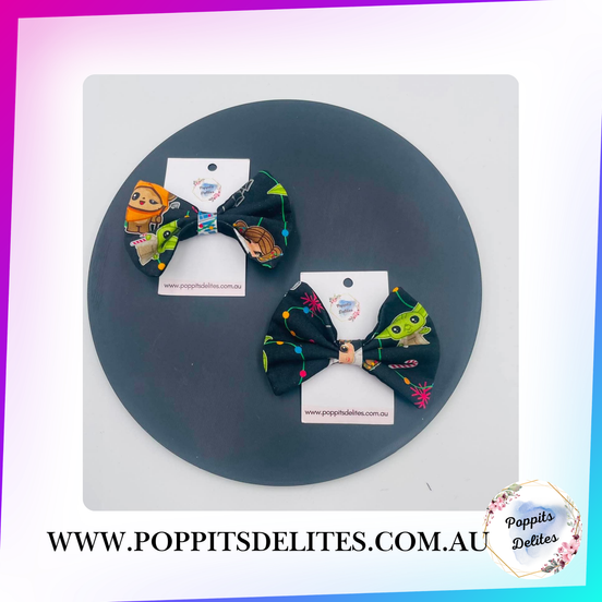 Star Wars Christmas Mini Fabric Hair Bow - Poppits Delites