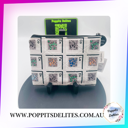 Minecraft Element Zipper Pouches - Poppits Delites