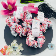 Cherry Blossom Satin Scrunchie - Poppits Delites
