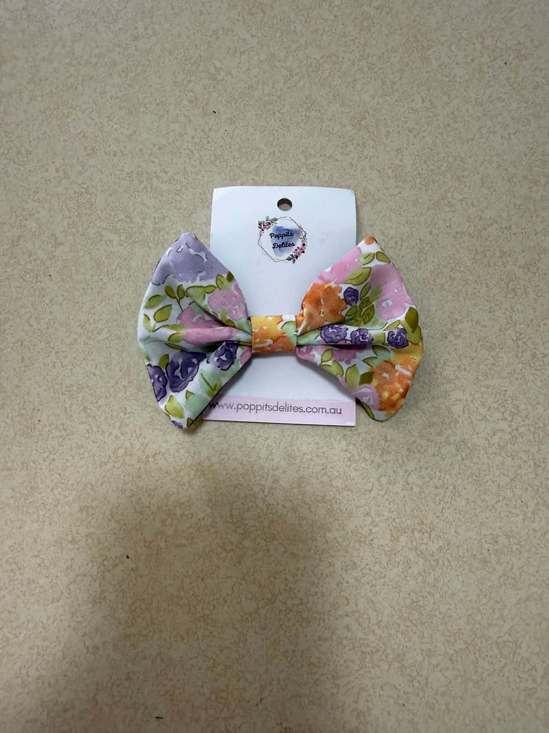 Flower Mini Fabric Hair Bow