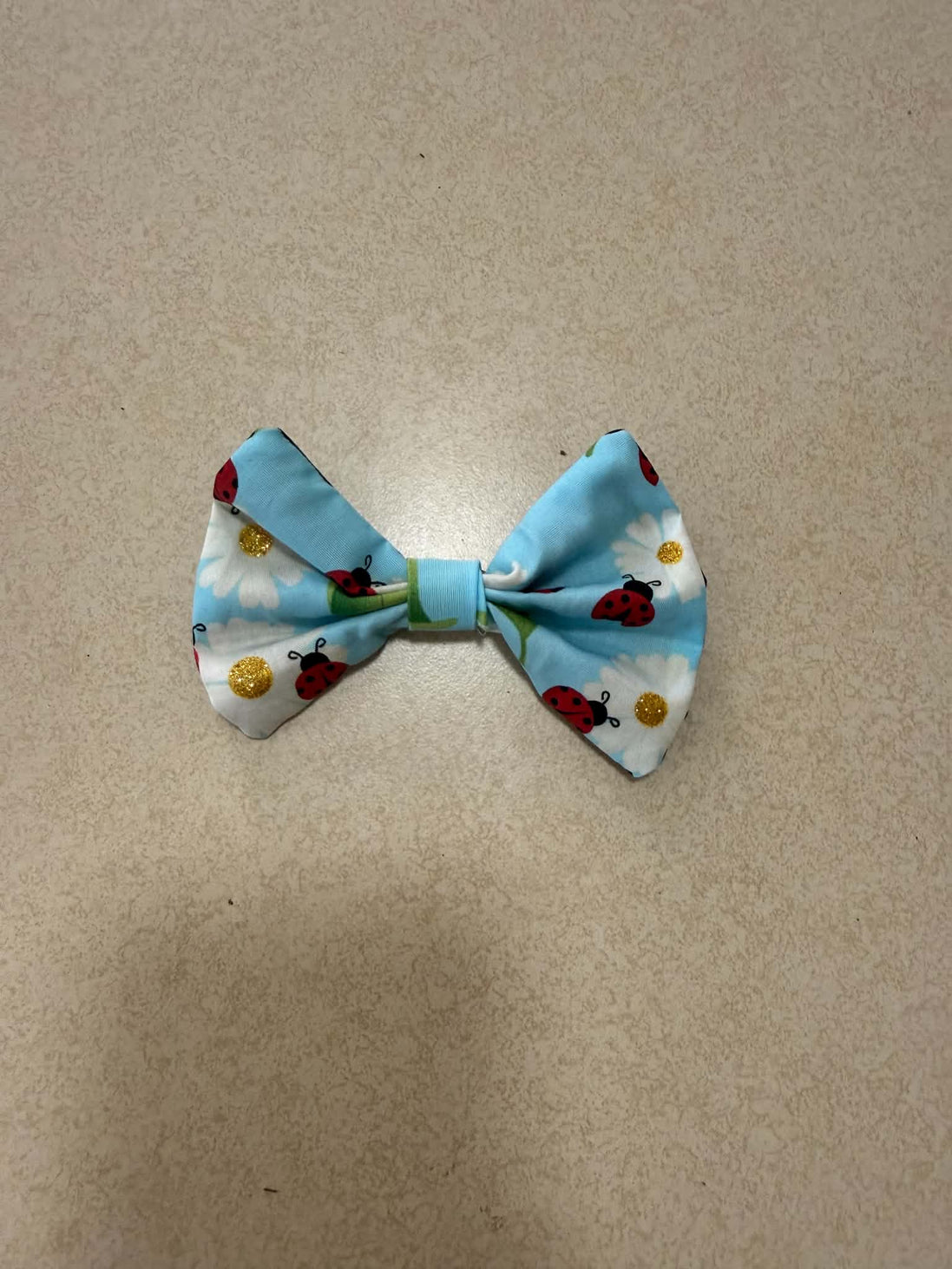 Ladybug Mini Fabric Hair Bow