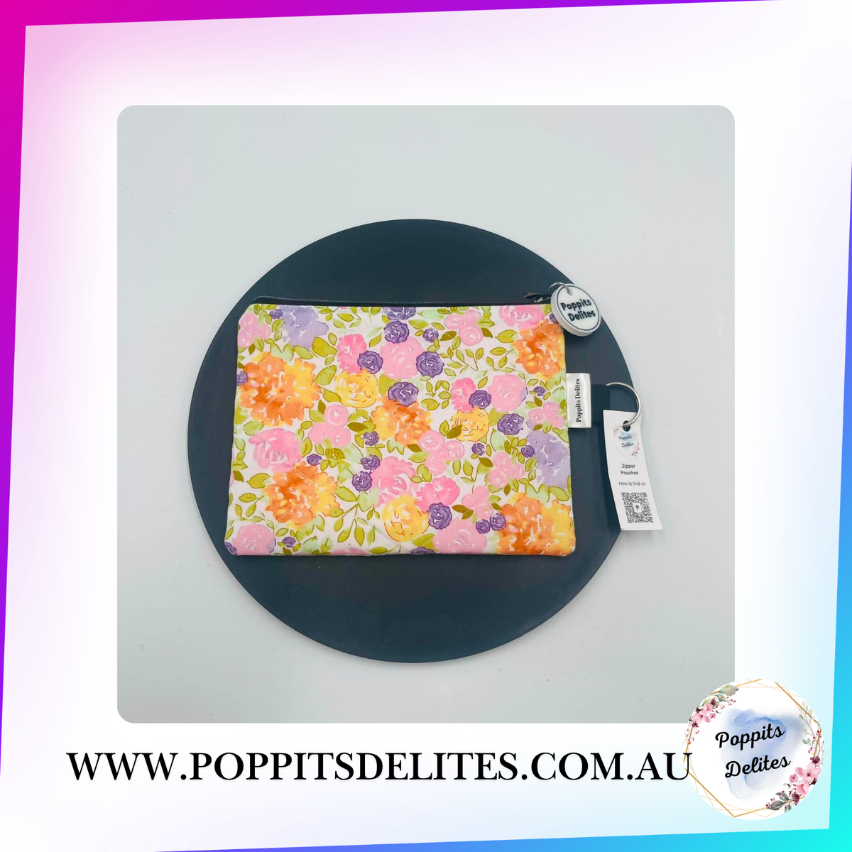 Flower Bouquet Zipper Pouches - Poppits Delites