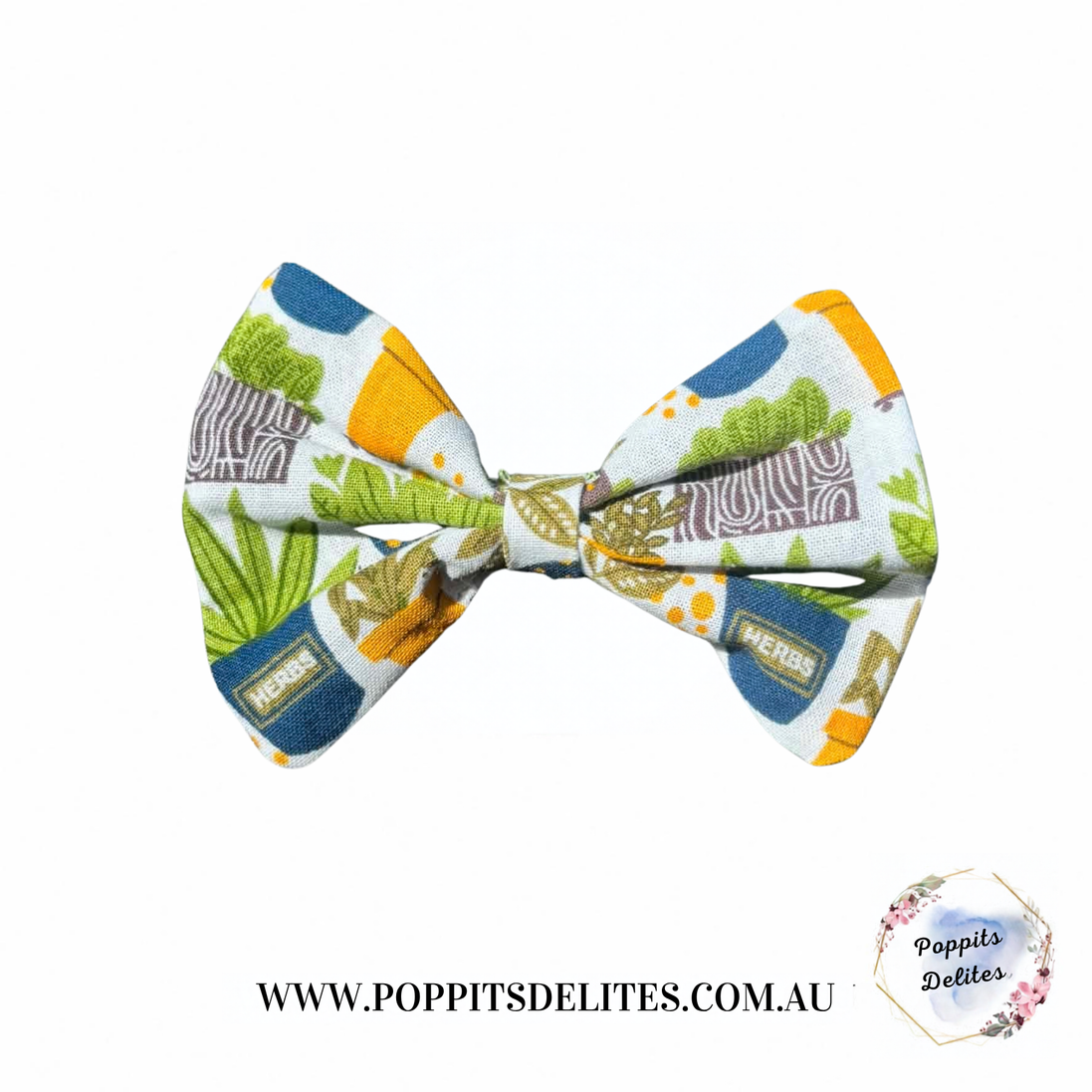 Indoor Plants Mini Fabric Hair Bow