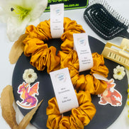 Golden Satin Scrunchie - Poppits Delites