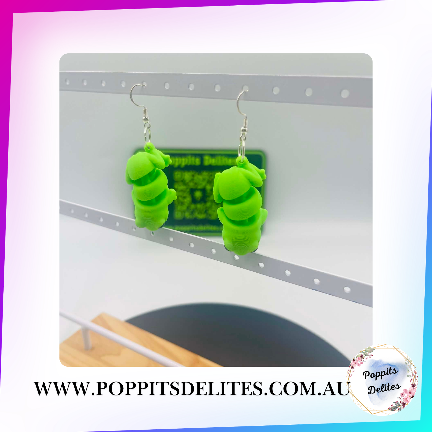 Frog Earrings - Poppits Delites