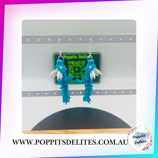 Crystal Dragon Earrings - Poppits Delites