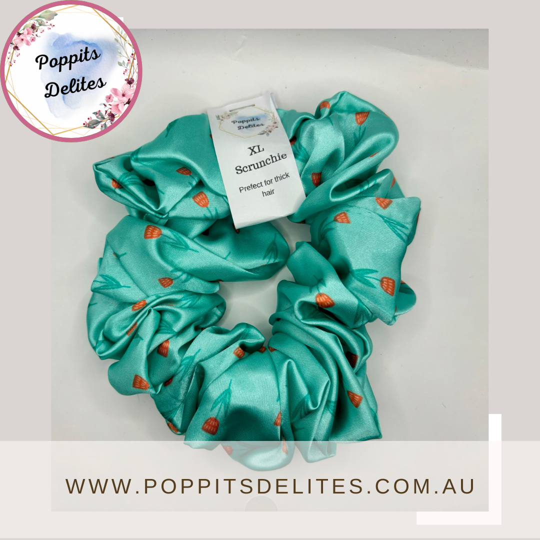 Satin Flower Scrunchie - Poppits Delites offering some amazing products for both yourself and gifts for others.