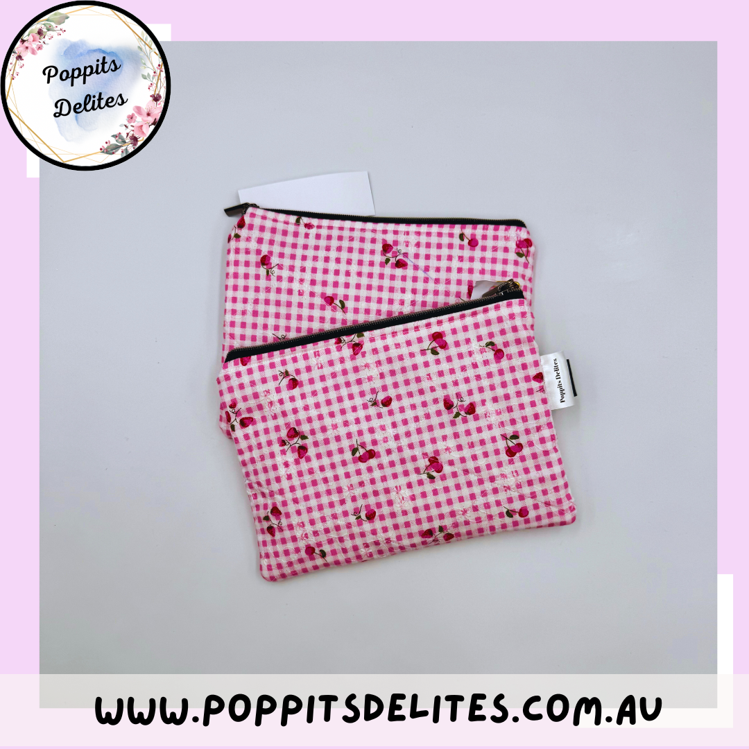 Strawberry Fields Zipper Pouches