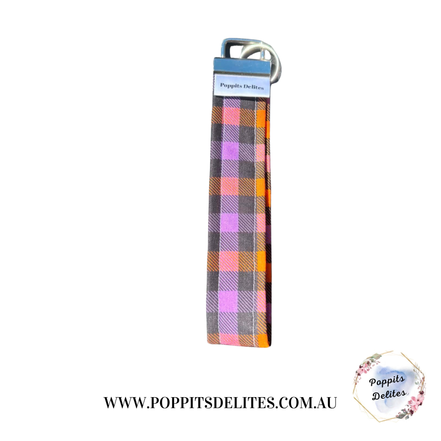 Halloween Gingham Wristlet