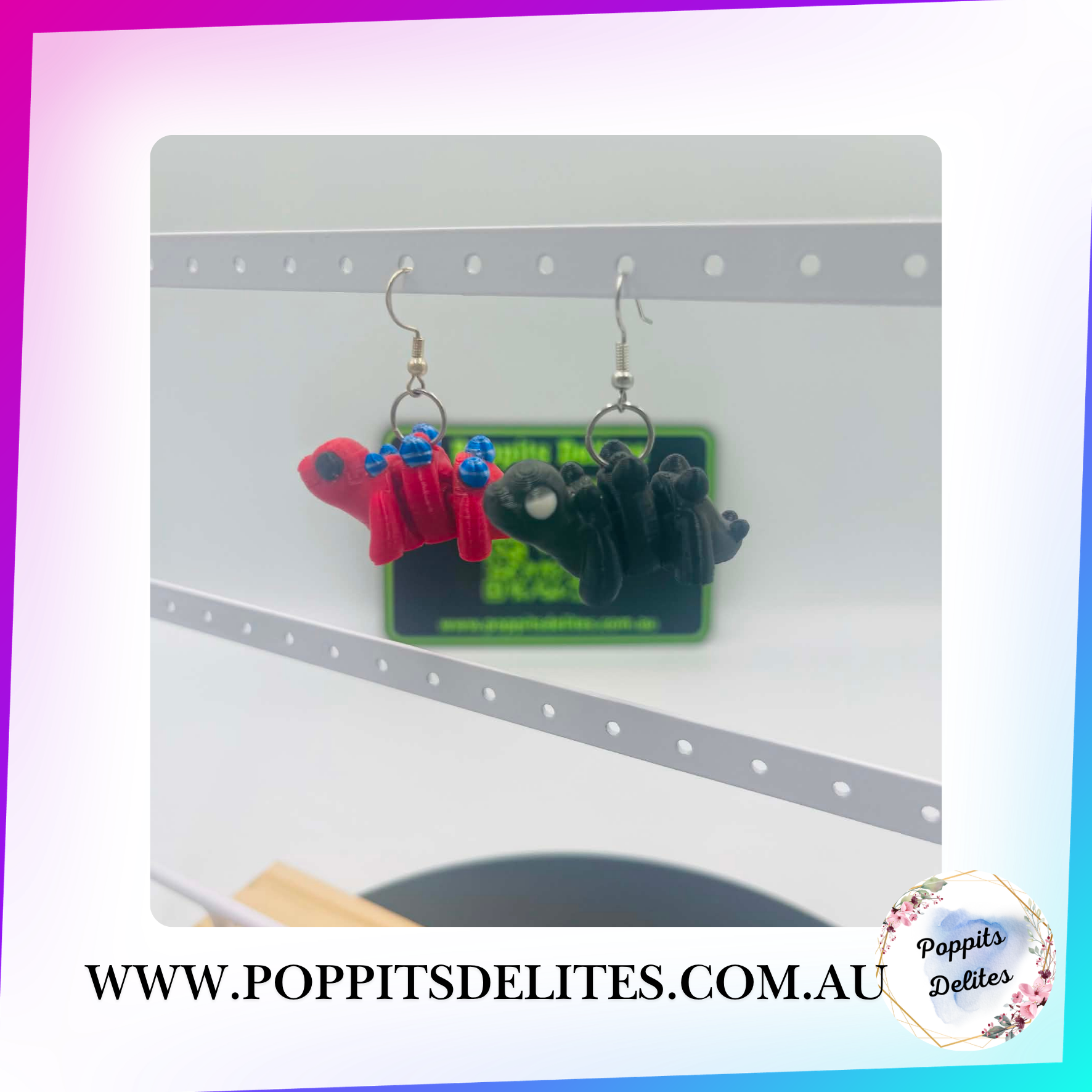 Stegosaurs Earrings - Poppits Delites