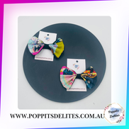 Demon Slayer Mini Fabric Hair Bow - Poppits Delites