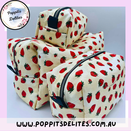 Strawberry Travel Bag - Poppits Delites