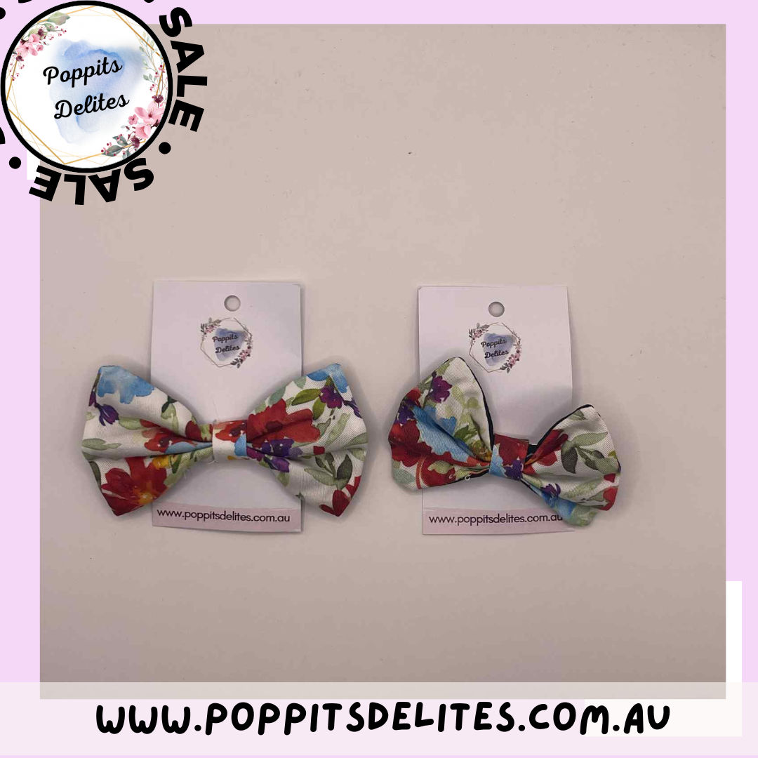 Flower Garden Fabric Hair Bow